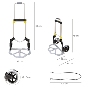 Carrello Pieghevole Portatile in Alluminio 80 kg. - Product Image 2