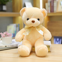 Vente en gros de peluches super douces en forme d'ours en peluche de petite taille, en dix couleurs, en polyester, rembourrage en coton PP, pour cadeaux d'anniversaire, cadeaux promotionnels