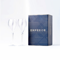 Énormes boîtes à vin de luxe ensemble de verre à whisky emballage de boîte-cadeau avec logo personnalisé