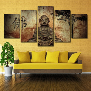 Vente en gros d'art mural bouddha <span class=keywords><strong>zen</strong></span> peinture de décoration religion thaïlandaise bouddha toile d'art mural <span class=keywords><strong>pour</strong></span> salon <span class=keywords><strong>chambre</strong></span> peinture de décoration - Product Image 2