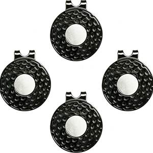 Clip magnétique pour casquette de golf 25 mm avec marqueur de monnaie, thème sportif, en métal <span class=keywords><strong>argent</strong></span>é, doré ou noir, accessoire pour casquette, vente en gros - Product Image 4