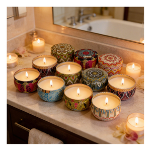 Coffret Cadeau Bougie Parfumée de Marque en Boîte Métallique Premium, Mélange de Soja, Idéal pour Mariage, Boutique, Promotion, Présentation, Collection - Product Image 2