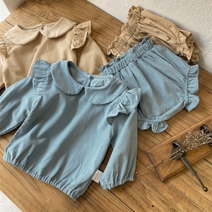 Conjuntos de ropa de otoño para niña recién nacida de 0 a 3 meses, Top de pana de algodón con manga voladora + Pantalones cortos con brotes de flores, conjuntos de ropa para niñas pequeñas - Product Image 5