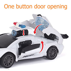 Enfants petits jouets de police électriques sans fil avec lumière en forme de missile transformer <span class=keywords><strong>voiture</strong></span> télécommandée voitures rc - Product Image 6