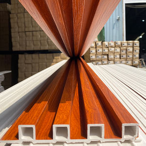 Cloison pvc panneau mural en <span class=keywords><strong>bambou</strong></span> revêtement en brique panneau mural extérieur décoratif cannelé en wpc - Product Image 2