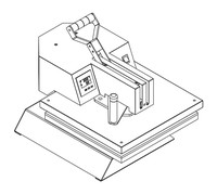 Presse à chaud semi-automatique électrique de bureau XYC-006 NEUVE 40*60cm multicolore à bras oscillant pour T-shirts et sacs