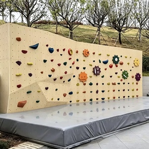Parco Trampolini con Sistema di Sicurezza Automatico, Parete Artificiale per Arrampicata, Tappetino Imbottito Impermeabile e Leggero per Interni ed Esterni - Product Image 5