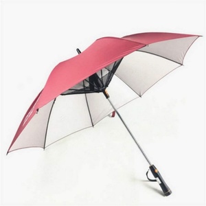 Hot Summer Sunny Day 23inch 8 Ribs Straight Manual Light Weight Mist Fan <b>Umbrella</b> with Net Protect for Business Gifts - Product Image 5