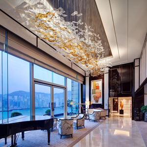 Lámpara de Techo Colgante Decorativa de Cristal Artístico de Lujo Personalizada para Edificios de Hoteles con Control Remoto - Product Image 2