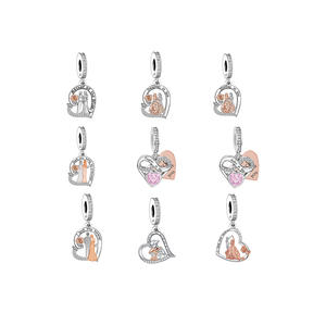 Ajuste Original Pan Charms pulsera 925 plata esterlina novia y novio baile cuenta <span class=keywords><strong>para</strong></span> mujer fabricación de joyas - Product Image 1