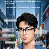 Nouvelles Lunettes Intelligentes IA Sans Écran avec Caméra, Traduction, Q&A par Grand Modèle, Reconnaissance d'Objets, Appel, Photo et Vidéo Transfrontalière, 290mAh