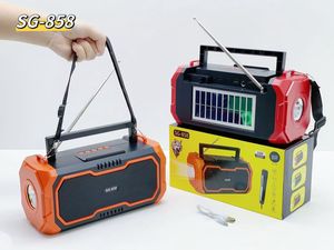 Altavoz Portátil Estéreo SG-858 con Bluetooth, <span class=keywords><strong>Radio</strong></span> <span class=keywords><strong>FM</strong></span>/TF/USB, Manos Libres, Supergraves, Linterna, Cargador con Paneles Solares - Product Image 4