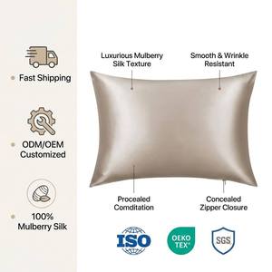 Professional OEM ODM Luxury Silk Pillowcase Set <strong>Personalised</strong> Embroidery Logo Custom Color and Size <strong>Pillow</strong> <strong>case</strong> - Product Image 2