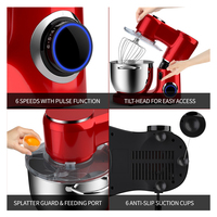 LDW-1550 moteur à courant alternatif 1900W Robot de pâtisserie mélangeur sur socle électrique 6 vitesses contrôle 6.5L bol de cuisine domestique pour boulangerie