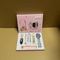 Popular A59 Plus Pareja Reloj Trajes Hombres Reloj inteligente Mujer Diamante Cuarzo Señora Reloj de pulsera Collar Anillo Pendientes TODO en UNO