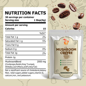 Poudre de café aux champignons OEM ODM avec mélange de protéines de champignons, soutien énergétique, qualité alimentaire, suppléments alimentaires naturels à base de plantes en poudre - Product Image 5