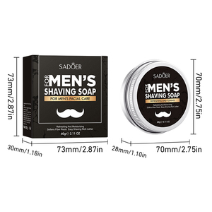 SADOER Savon de <span class=keywords><strong>Rasage</strong></span> Personnalisé pour Hommes, <span class=keywords><strong>Baume</strong></span> à Barbe Parfumé Hydratant et Conditionneur, <span class=keywords><strong>Baume</strong></span> à Barbe Parfumé pour Hommes - Product Image 6