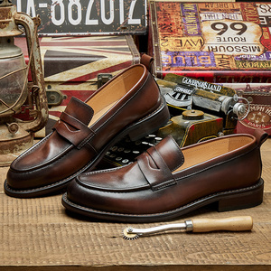 Mocassini fatti a mano in vera pelle <span class=keywords><strong>scarpe</strong></span> basse mocassini Casual Lazy Driving Boat piselli <span class=keywords><strong>scarpe</strong></span> eleganti <span class=keywords><strong>da</strong></span> uomo <span class=keywords><strong>scarpe</strong></span> <span class=keywords><strong>da</strong></span> uomo personalizzate - Product Image 4