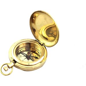 Brújula de Bolsillo Marina Portátil de Latón de 2 Pulgadas con Botón de Presión ALFA NAUTICAL - Product Image 1