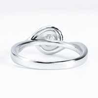 Xingyue – bague ronde en argent Sterling 925 D, couleur brillante, élégante, en Moissanite VVS, 1Carat, bijoux en pierre précieuse