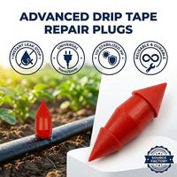 Bouchons de réparation pour ruban d'irrigation goutte à goutte 7 mm et 5 mm, connecteur anti-fuite double extrémité, connecteur d'étanchéité pour trou de tuyau d'irrigation en PP résistant aux UV