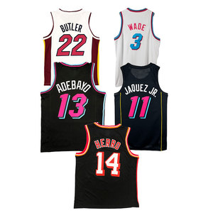 Maillots de basketball américains 2026 de haute qualité, cousus ou thermocollés, 22 <span class=keywords><strong>Jimmy</strong></span> <span class=keywords><strong>Butler</strong></span>, 14 Tyler Herro, 13 Bam Adebayo, 11 Jaquez Jr. - Product Image 3