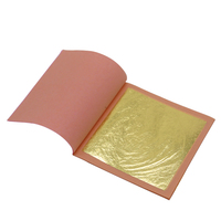 Feuille d'or comestible 24 carats 8 x 8 cm pour décoration murale, artisanat, dorure de meubles et médailles