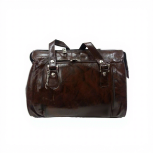 Bolso Bandolera de Cuero Vacuno de Gran Capacidad para Mujer, Casual, Color Marrón Natural, Ligero, Ecológico, con Cierre de Cremallera, Impermeable, 3L+ - Product Image 3