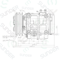 Compresseur Valeo TM31 100% Neuf et Authentique, Référence OE: Z0006737A, Corps 12V 2BG 156mm, Pompe de Refroidissement Premium pour Climatisation de Bus Haut de Gamme
