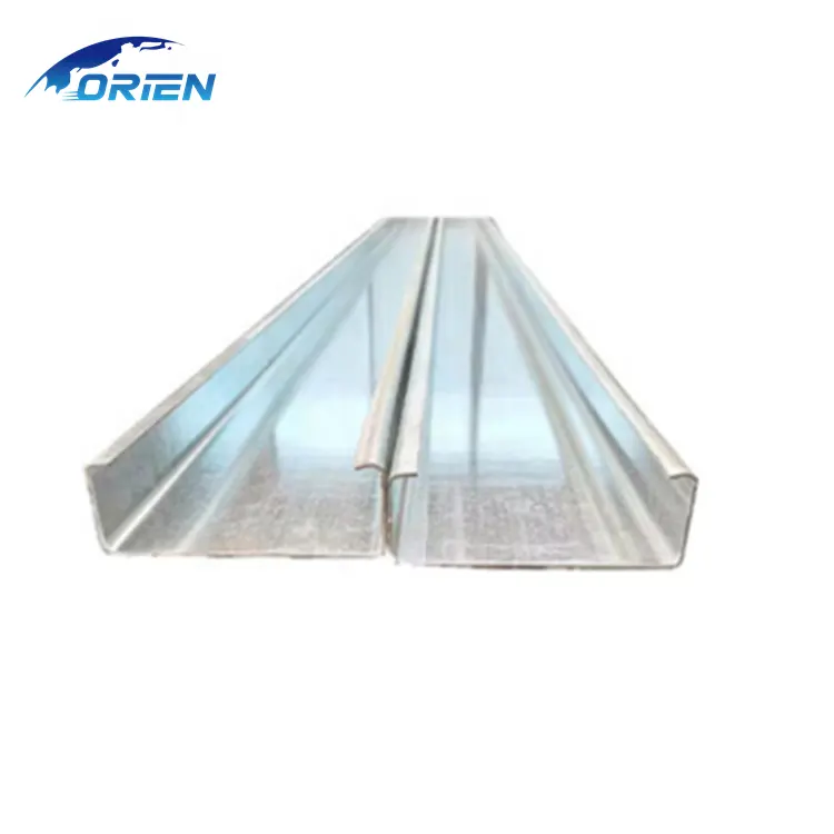 U/c Terça de aço galvanizado perfil c canal Terça estrutural Unistrut Tempo de entrega rápido Terça revestida de zinco c