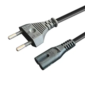 Copper-clad aluminum 2 plug 8-digit suffix power cord 0.75mm European standard wire two-core electric pot wire