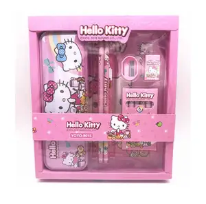 Üst düzey yeni varış okul tedarik çocuklar kırtasiye hediye Hello Kitty kırtasiye seti çocuklar için karikatür tasarımı ile