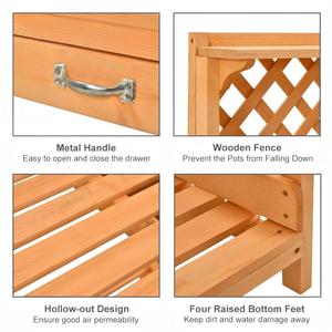 <span class=keywords><strong>Banc</strong></span> de jardinage <span class=keywords><strong>en</strong></span> <span class=keywords><strong>bois</strong></span> d'extérieur, table de travail pour la plantation dans le jardin, la cour ou la terrasse - Product Image 4