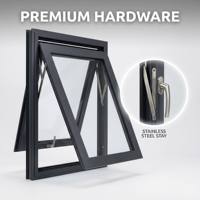 Ventana de Aluminio Resistente a Huracanes, Estilo Abatible Reforzado para Zonas Costeras, Alta Hermeticidad y Seguridad