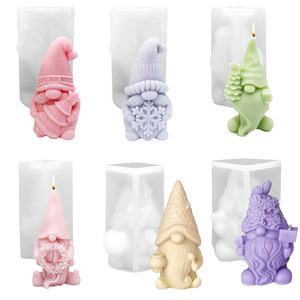 HY Silicone Dwarf Christmas Tree Snowflake <b>Mold</b> for <b>Candle</b> Plaster Making - Product Image 2