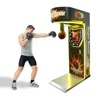 Super Boxer Arcade Street Boxing Machine - Machine de jeu de boxe électronique en métal à monnayeur avec support en anglais |   Sports et divertissements