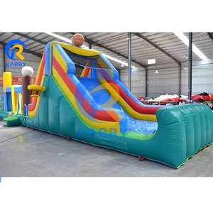 Sport all'aperto giochi 3-in-1 gonfiabile castello di salto scivolo di acqua commerciale gonfiabile casa di rimbalzo percorso a ostacoli per adulti - Product Image 4