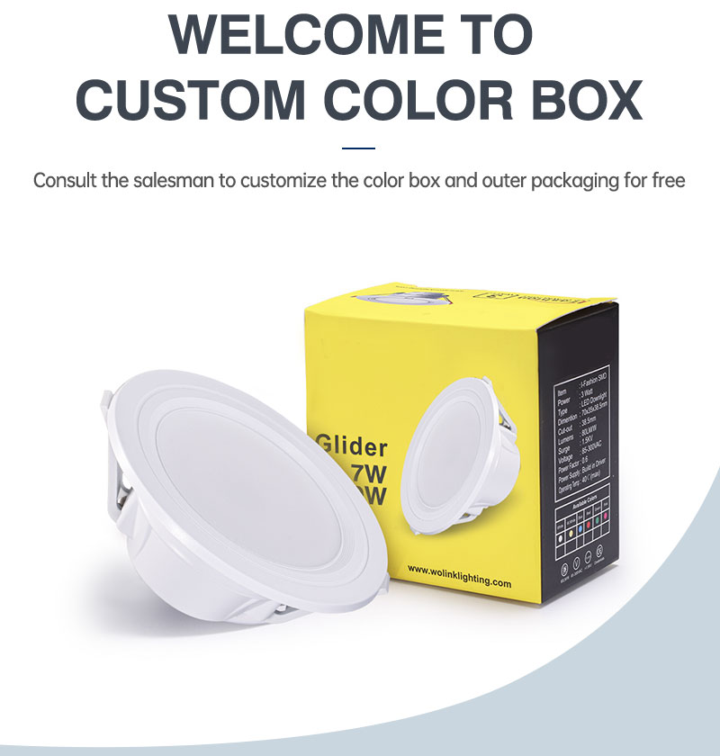 High quality AC85-265V led spotlight RGB 7 watt led downlight 100V 200V RGBW 7w led downlight with dimmable mode