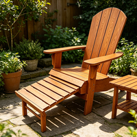 Chaises pliantes Adirondack en plastique HIPS durables, style minimaliste moderne, avec repose-pieds escamotable