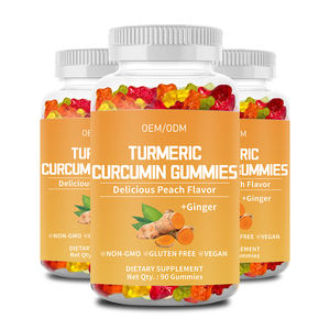 OEM Private Label Vegane Kurkuma-Ingwer-Gummis Gelenkunterstützende Nahrungsergänzungsmittel Kurkuma-Gummis mit Schwarzem Pfeffer - Product Image 2