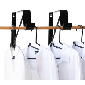 Wall Mount Closet <span class=keywords><strong>Pole</strong></span> Kệ hỗ trợ Bracket Hook Heavy Duty Closet nổi chân đế với Rod chủ - Product Image 4