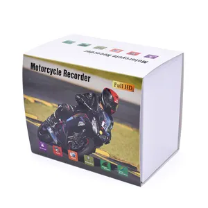 Gravador de vídeo para motocicleta hd dvr, mini câmera de gravação frontal e traseira de carro para moto, motor de moto