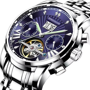 1409 relojes automáticos huecos para lujo, reloj de moda impermeable para hombre, reloj de negocios para hombre 2024 - Product Image 4