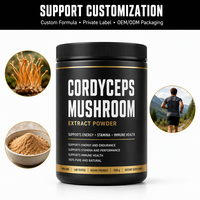 Poudre d'extrait de Cordyceps OEM ODM, complément alimentaire instantané, végétalien, sans gluten, soutien immunitaire, marque privée