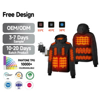 Veste chauffante à température constante pour homme OEM, veste chauffante chaude, silencieuse, imperméable, veste matelassée pour la pêche, le pique-nique, la randonnée, les voyages