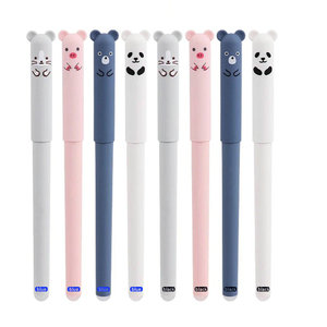 Fournitures de bureau scolaire Papeterie Cadeau Personnalisé Cap Off Kawaii Cochon Ours Chat <span class=keywords><strong>Souris</strong></span> Stylo Gel Effaçable - Product Image 4