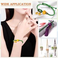 Cordon en nylon rouge enduit de 1 mm, cordon satiné, pour la fabrication de bijoux, bracelets, macramé, perlage, kumihimo, nœuds chinois, chaussures, sacs