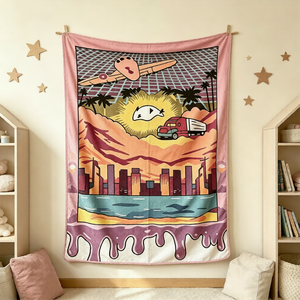 <span class=keywords><strong>Tapisserie</strong></span> <span class=keywords><strong>murale</strong></span> personnalisée et couverture décorative légère et douce, imprimée style Pop Art, pour chambre à coucher et salon - Product Image 3