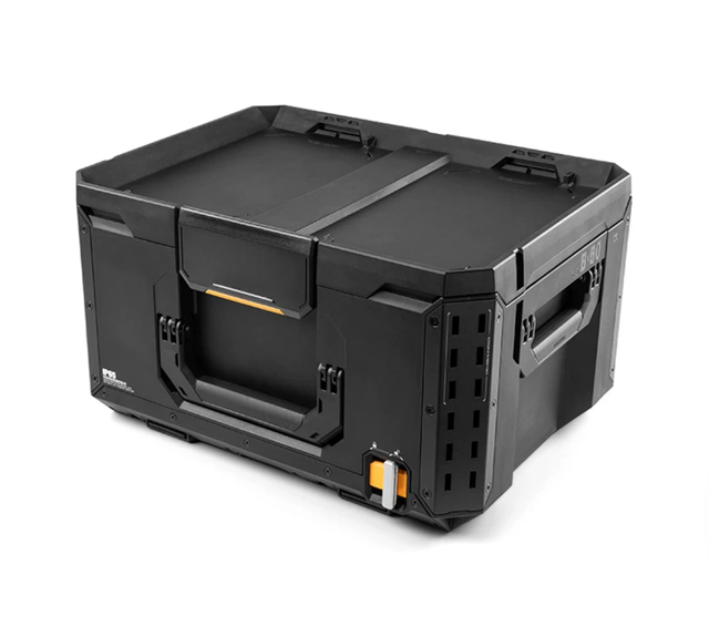 Stackable Modular Industrial Storage Toolbox Auto-Latching Locking Closure OEM Customizable 240 Lbs Capacity (Extra Large)
