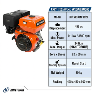 Motore <span class=keywords><strong>a</strong></span> Benzina Monocilindrico 17HP 459cc Euro 5 192F con Avviamento Elettrico, Alta Coppia, 4 Tempi per Go-Kart e Costruzioni - Product Image 3